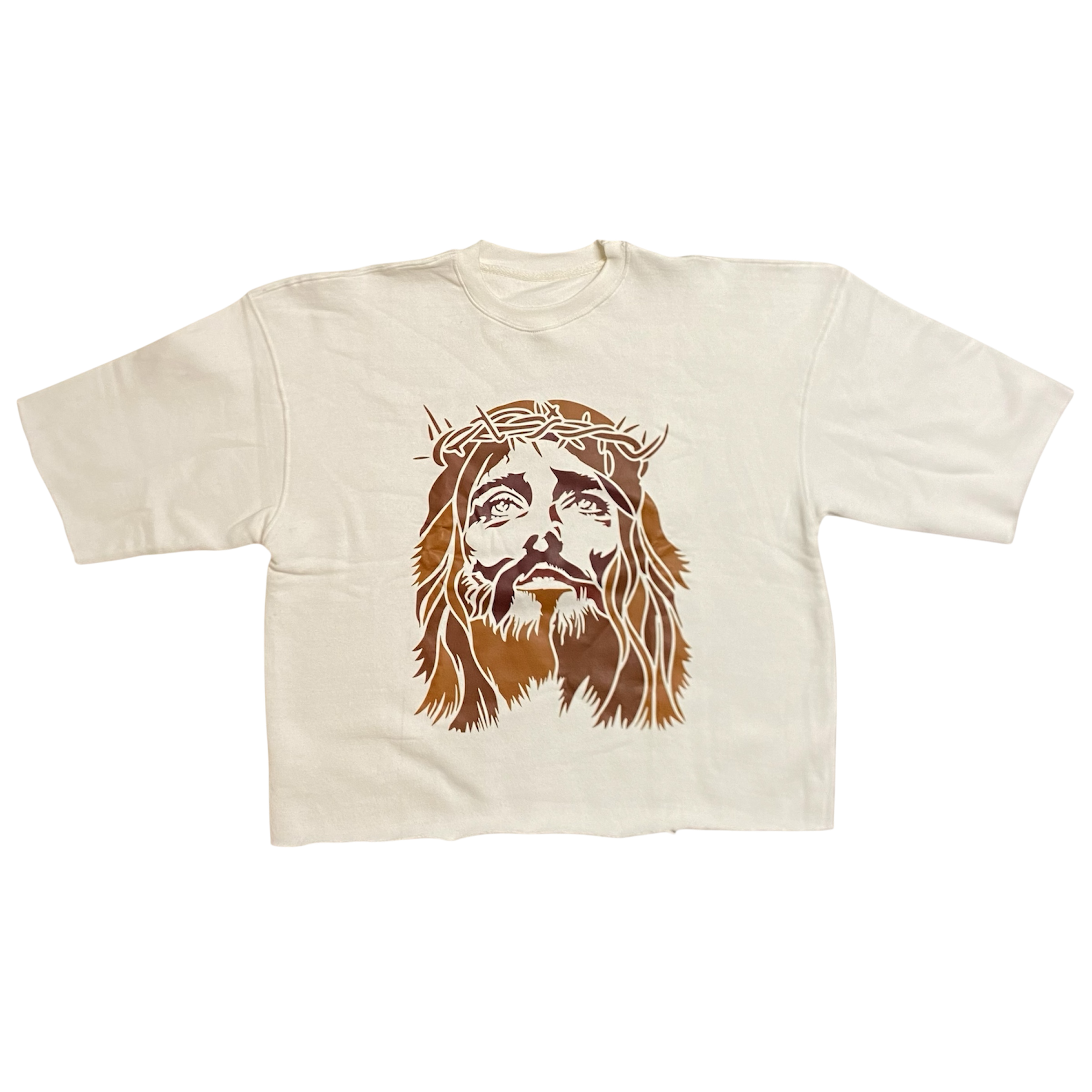 JESUS FACE CROPPED SWEATSHIRT