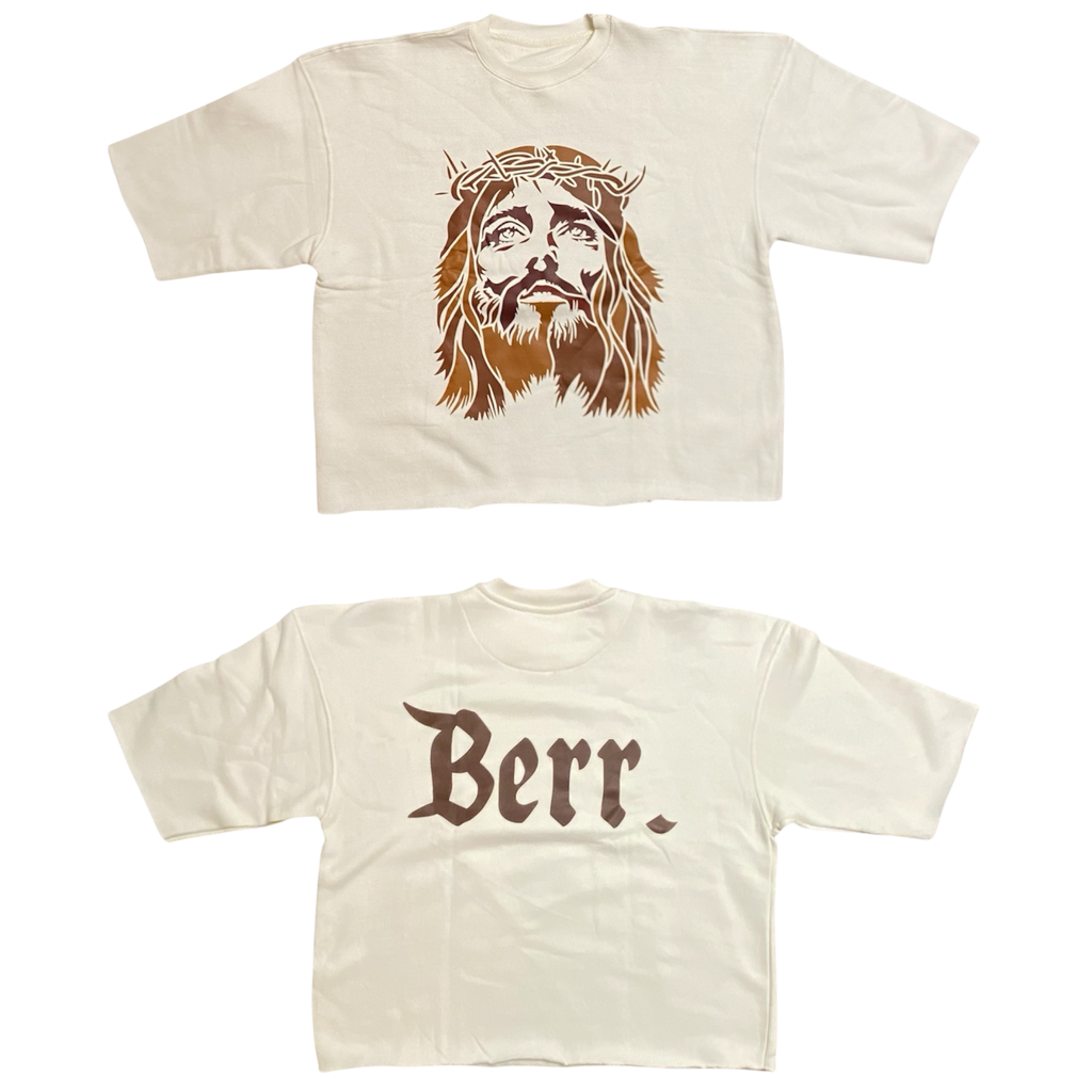 JESUS FACE CROPPED SWEATSHIRT